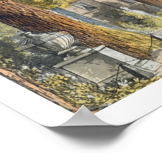 Voorzijde van Chiswick House, van R. Ackerma Poster (Hoek)