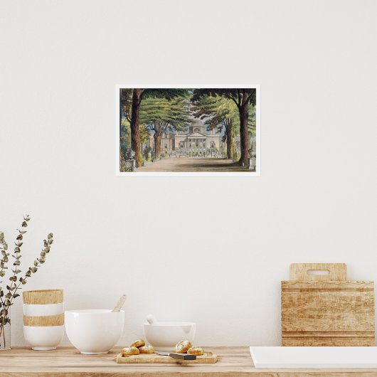 Voorzijde van Chiswick House, van R. Ackerma Poster (Keuken)