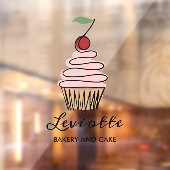 Voorzijde van cupcake-bakkerswinkel personaliseren raamsticker (Vel 2)