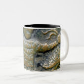 Voorzijde van de munt die helmde turk afgeeft tweekleurige koffiemok (Voorkant rechts)