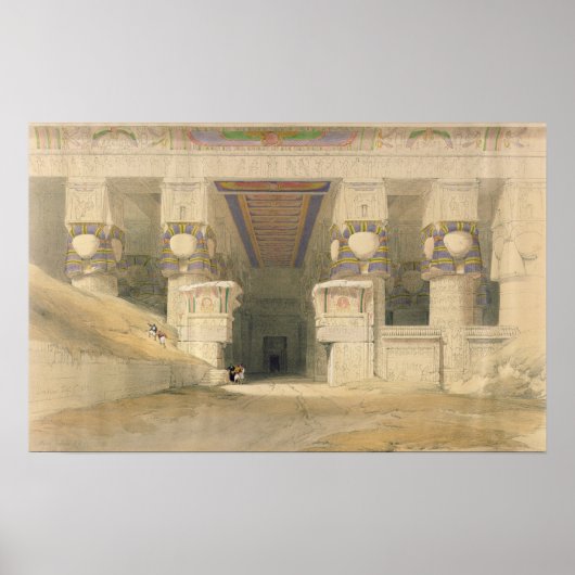 Voorzijde van de tempel Hathor Poster (Voorkant)