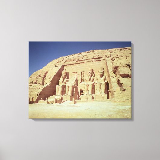 Voorzijde van de tempel van Ramesses II Canvas Afdruk (Voorkant)