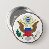 Voorzijde van het Grote Zegel Ronde Button 7,6 Cm (Voorkant /achterkant)