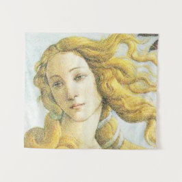 Voorzijde van het schilderij van Venus Botticelli Wandkleed