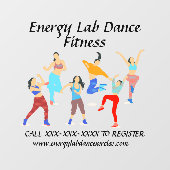 Voorzijde van klasse Dance-oefening aanpassen Raamsticker (Vel)