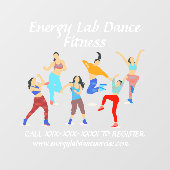 Voorzijde van klasse Dance-oefening aanpassen Raamsticker (Vel)