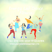 Voorzijde van klasse Dance-oefening aanpassen Raamsticker (Vel 3)