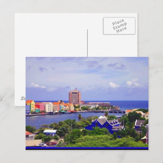 Voorzijde van Willemstad Curacao op Briefkaart (Voorkant / Achterkant)