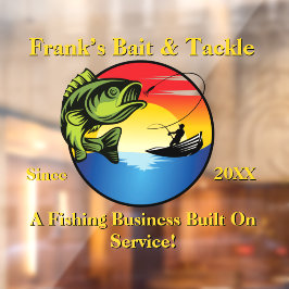 Voorzijde voor Geviste baissetjeswinkel aanpassen Raamsticker