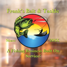 Voorzijde voor Geviste baissetjeswinkel aanpassen Raamsticker