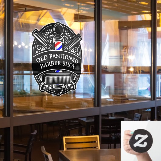 Voorzijde winkelhendel aanpassen raamsticker (Restaurant Raam)