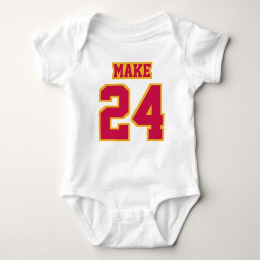 Voorzijde WITTE CRIMSON GOLD Bodysuit Football Jer (Voorkant)