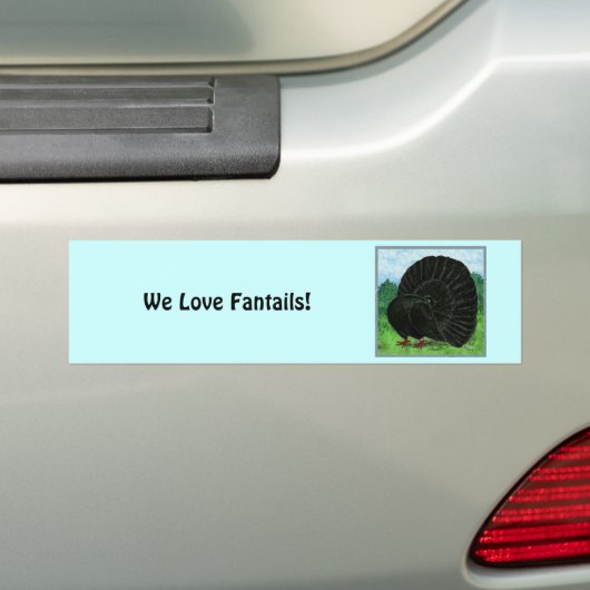 Voorzijde: zwart bumpersticker (Op auto)