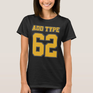 Voorzijde, ZWART GOLD Womens Basic Cotton Tshirt