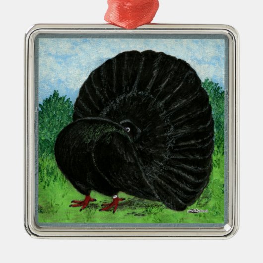Voorzijde: zwart metalen ornament (Voorkant)