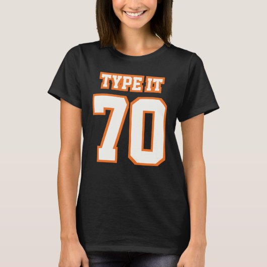 Voorzijde ZWARTE WIT ORANJE Womens Basiskatoen T-shirt (Voorkant)