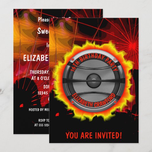 Voorzitter Birthday of een soort partijuitnodiging Kaart (Voorkant / Achterkant)