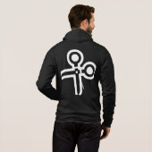 VOORZITTER GANG grote schaar achter zip-up. Hoodie (Achterkant volledig)
