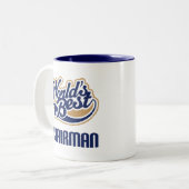 Voorzitter Gift (Beste werelden) Tweekleurige Koffiemok (Voorkant links)