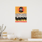 Voorzitter Mao is de roodste zon in ons hart! Kuns Poster (Keuken)