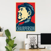 Voorzitter Mao: Obama parodie poster (Thuiskantoor)