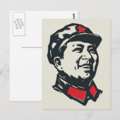 Voorzitter Mao Portrait Briefkaart (Voorkant / Achterkant)