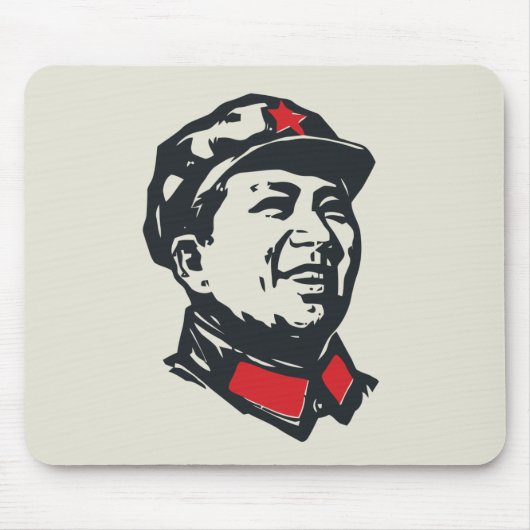 Voorzitter Mao Portrait Muismat (Voorkant)