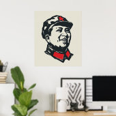 Voorzitter Mao Portrait Poster (Thuiskantoor)