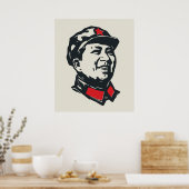 Voorzitter Mao Portrait Poster (Keuken)