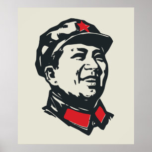 Voorzitter Mao Portrait Poster