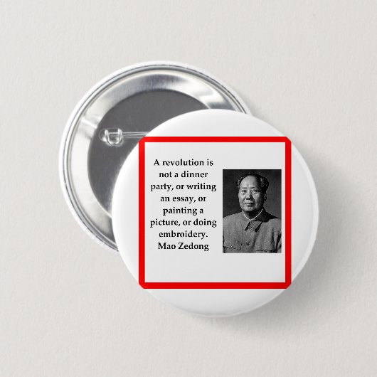 Voorzitter Mao Ronde Button 5,7 Cm (Voorkant /achterkant)