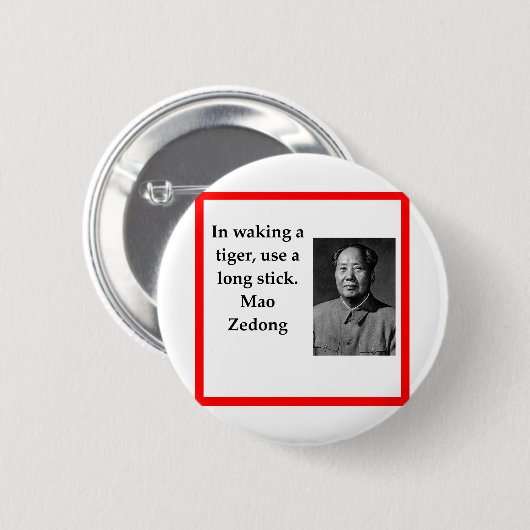 Voorzitter Mao Ronde Button 5,7 Cm (Voorkant /achterkant)