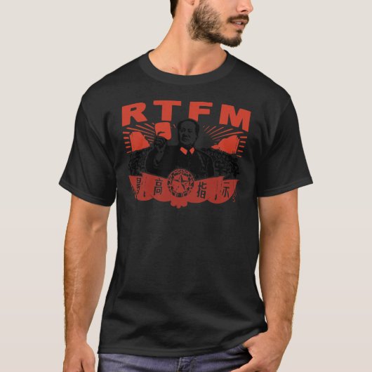 Voorzitter Mao RTFM Roy Essential T-Shirt (Voorkant)