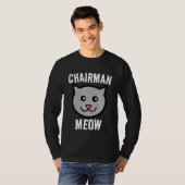 Voorzitter Meow, Black Cat T-shirt voor jongens (Voorkant volledig)