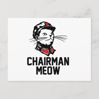 Voorzitter Meow (Mao) Design Briefkaart