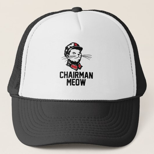 Voorzitter Meow (Mao) Design Trucker Pet (Voorkant)