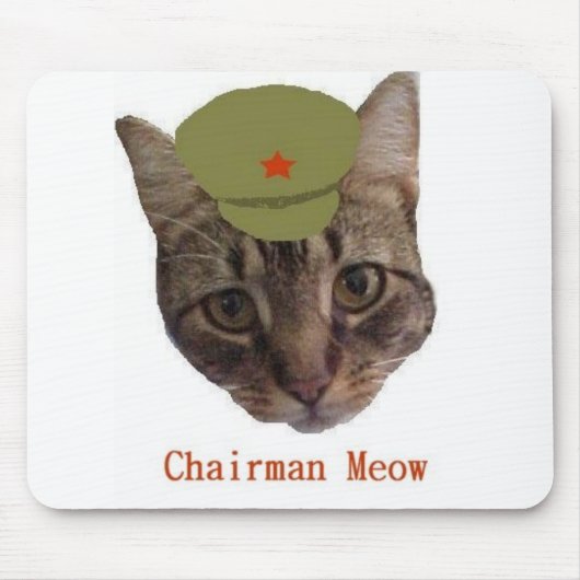 Voorzitter Meow Muismat (Voorkant)