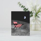 Voorzitter op de maan briefkaart (Staand voorkant)