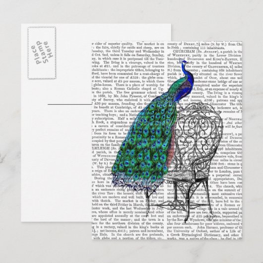 Voorzitter Peacock Briefkaart (Voorkant / Achterkant)