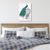Voorzitter Peacock Canvas Afdruk (Insitu (Slaapkamer))