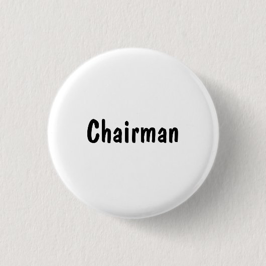 Voorzitter Ronde Button 3,2 Cm (Voorkant)