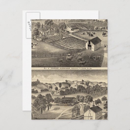 Voorzitter van Charles Alexander Briefkaart (Voorkant / Achterkant)