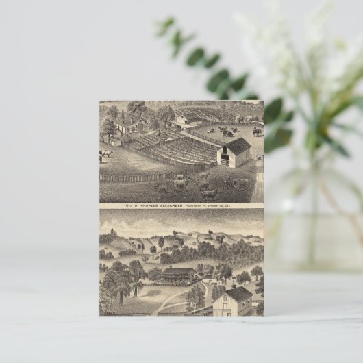 Voorzitter van Charles Alexander Briefkaart (Staand voorkant)