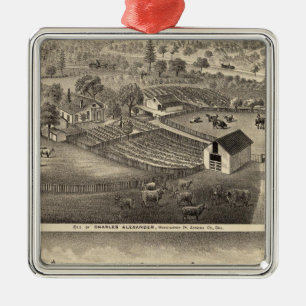 Voorzitter van Charles Alexander Metalen Ornament