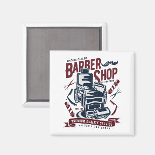 voorzitter van de Barbershop Logo Magneet