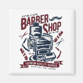  voorzitter van de Barbershop Logo Magneet (Voorkant)