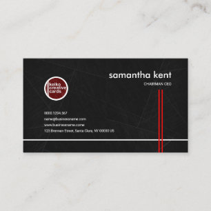 Voorzitter van de CEO van Charcoal Tile Red Liners Visitekaartje