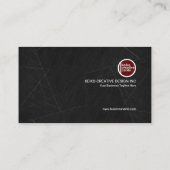 Voorzitter van de CEO van Charcoal Tile Red Liners Visitekaartje (Achterkant)