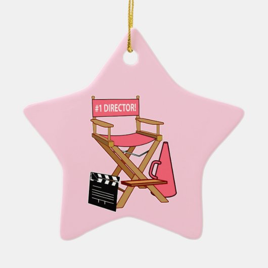 Voorzitter van de directeur: Nummer één directeur Keramisch Ornament (Voorkant)