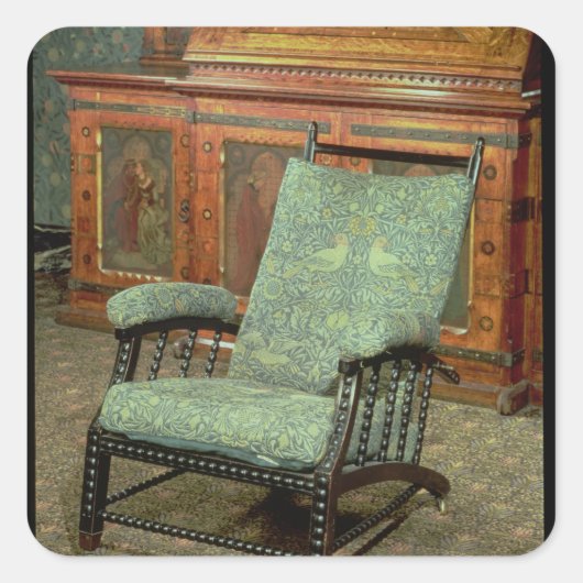 Voorzitter van William Morris Vierkante Sticker (Voorkant)